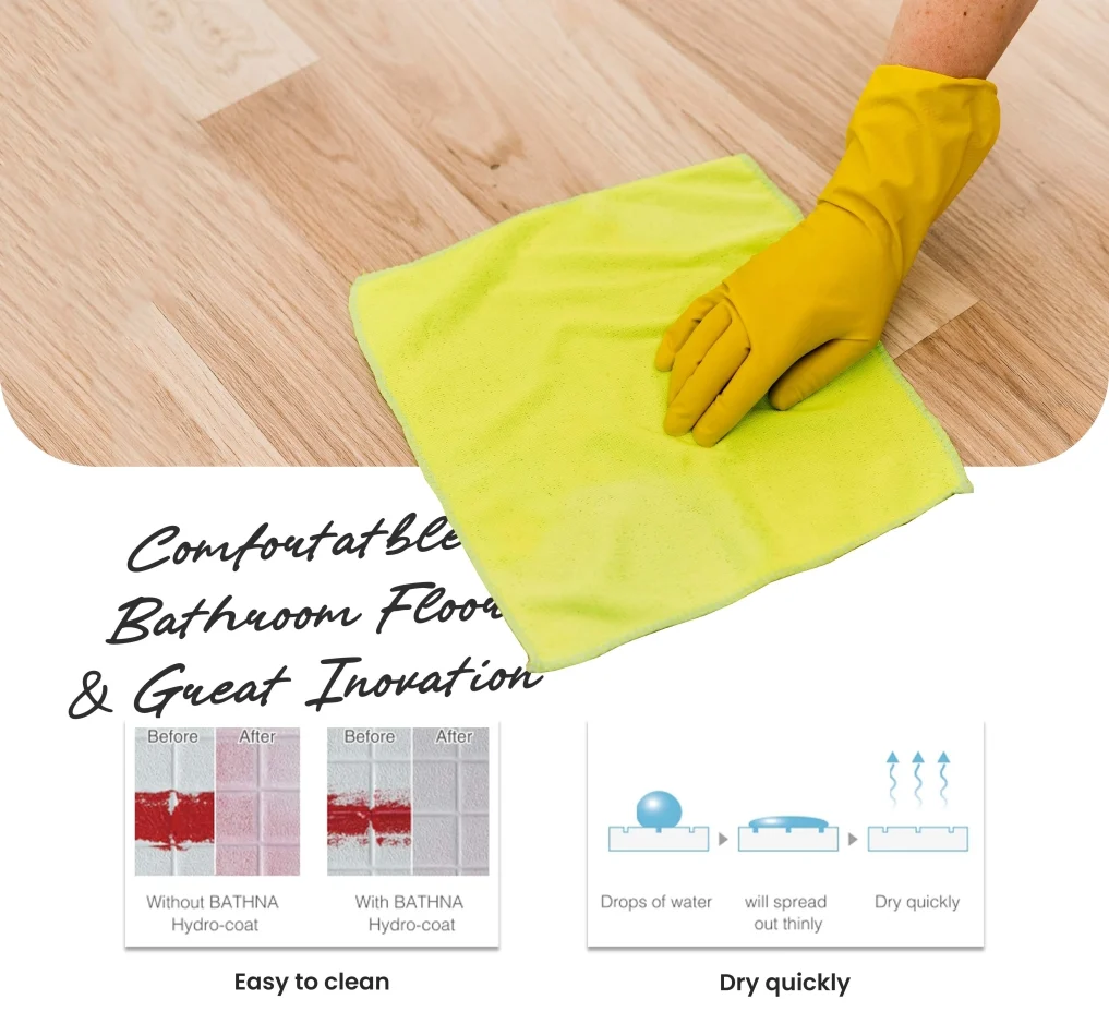 This bathna flooring is easy to clean